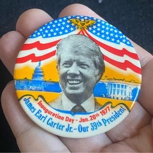Vintage 1977 Jimmy Carter Presidential Inaugural Button
